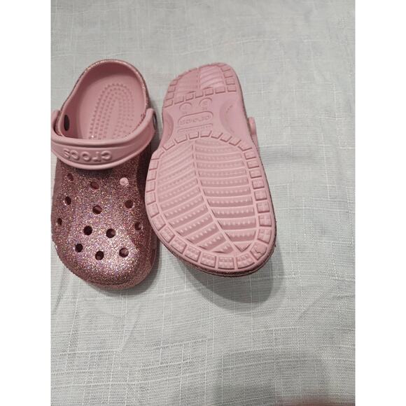 Crocs Special Edition Pink Glitter Size 7 - Picture 4 of 8